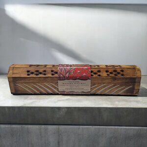 Incense Wooden Gift Box Myrrh 20 Sticks 20 Cones‎ Coffin Present Flora